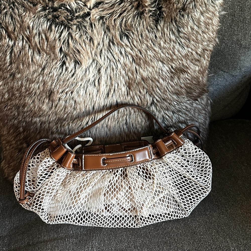 Zara Brown and Cream Handbag